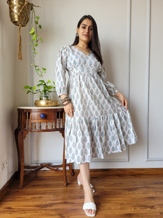 Pure Cotton Hand Block Printed Dress