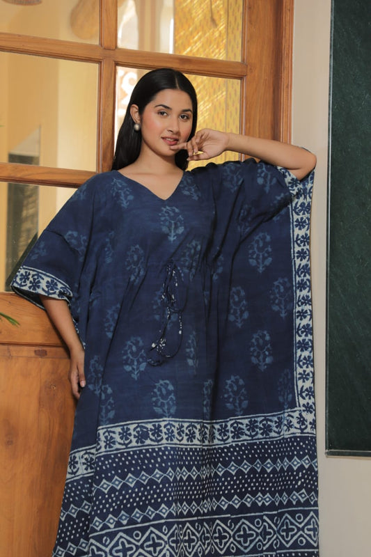 Pure Cotton Hand block printed kaftan