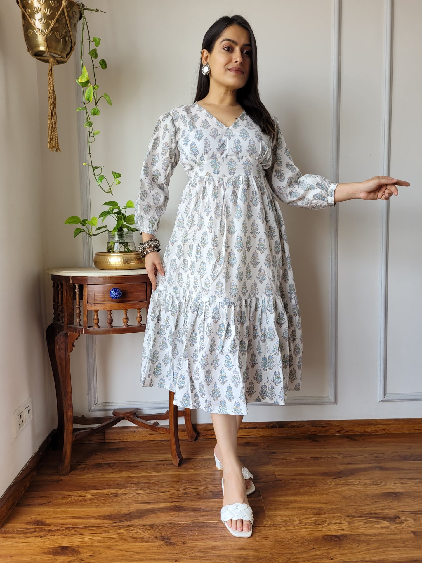 Pure Cotton Hand Block Printed Dress