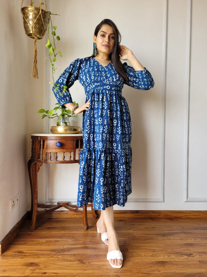 Pure Cotton Hand Block Printed Dress