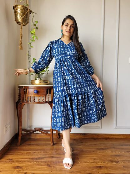 Pure Cotton Hand Block Printed Dress