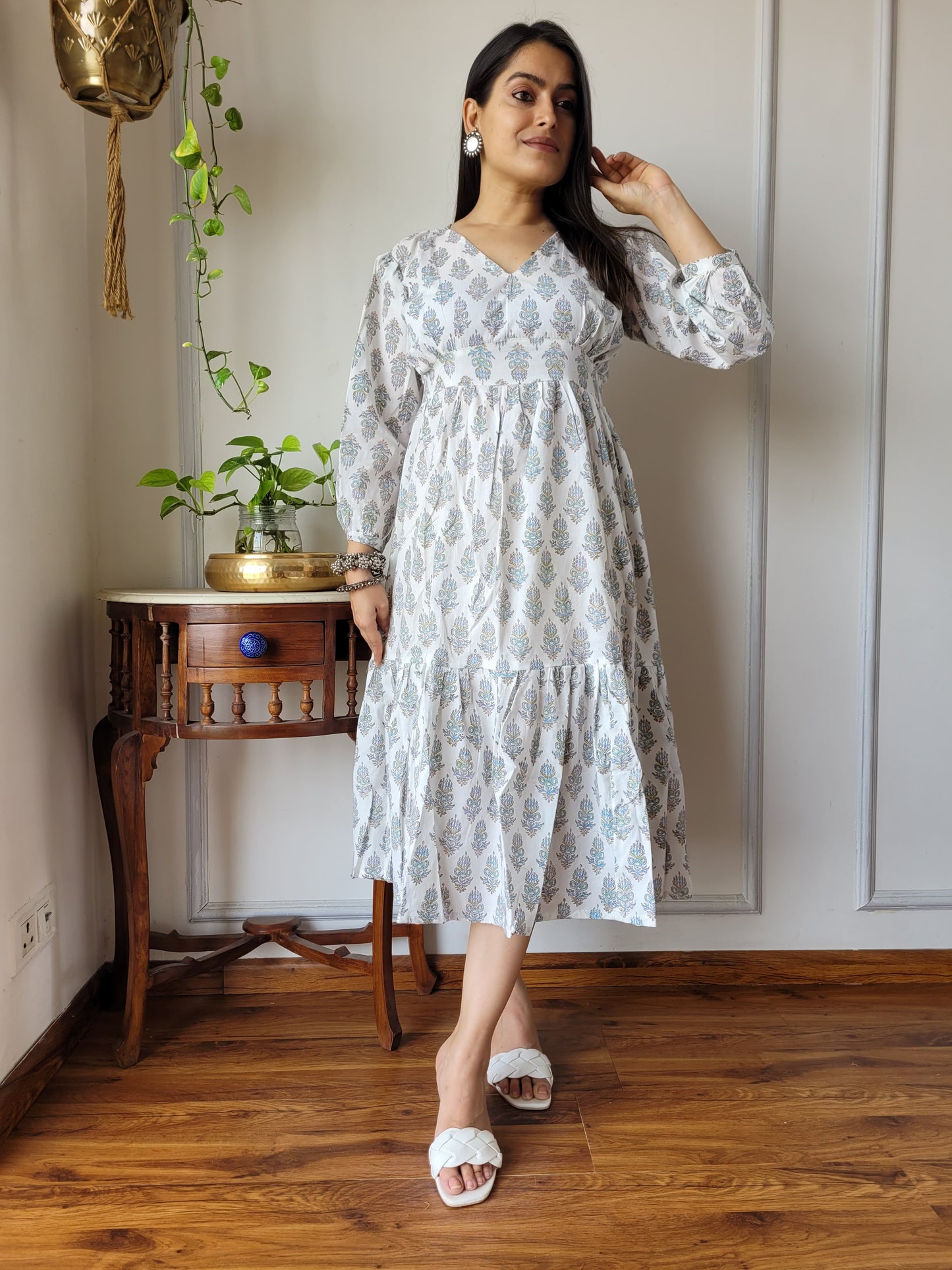 Pure Cotton Hand Block Printed Dress