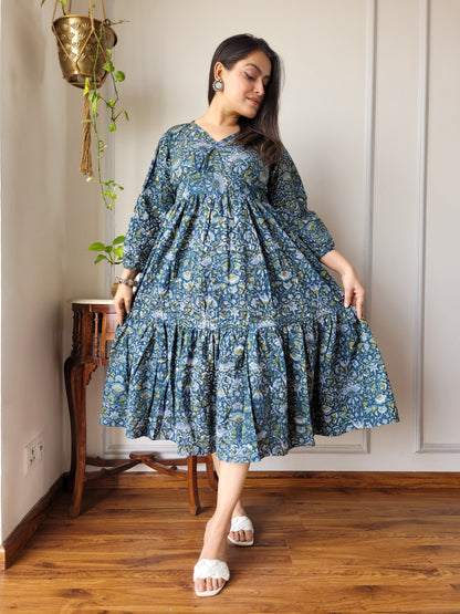 Pure Cotton Hand Block Printed Dress