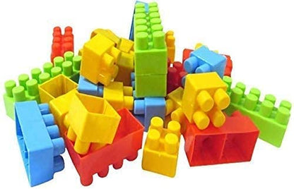 Building Blocks Educational 58 Pieces with Numbers, Stickers, and Carry Bag Multicolor Toy