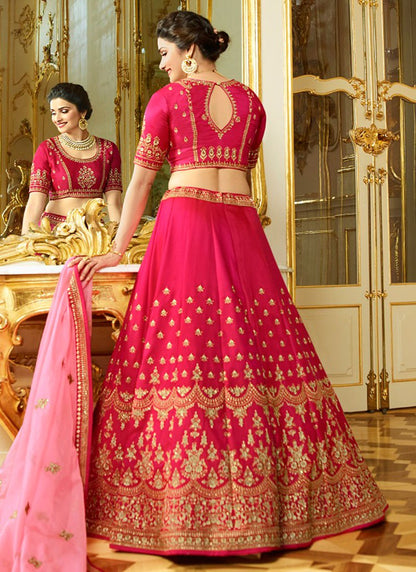 Prachi Desai Pink Art Silk Lehenga Choli