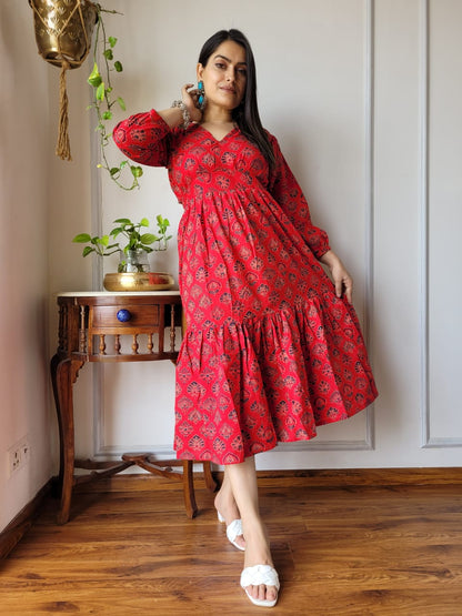 Pure Cotton Hand Block Printed Dress