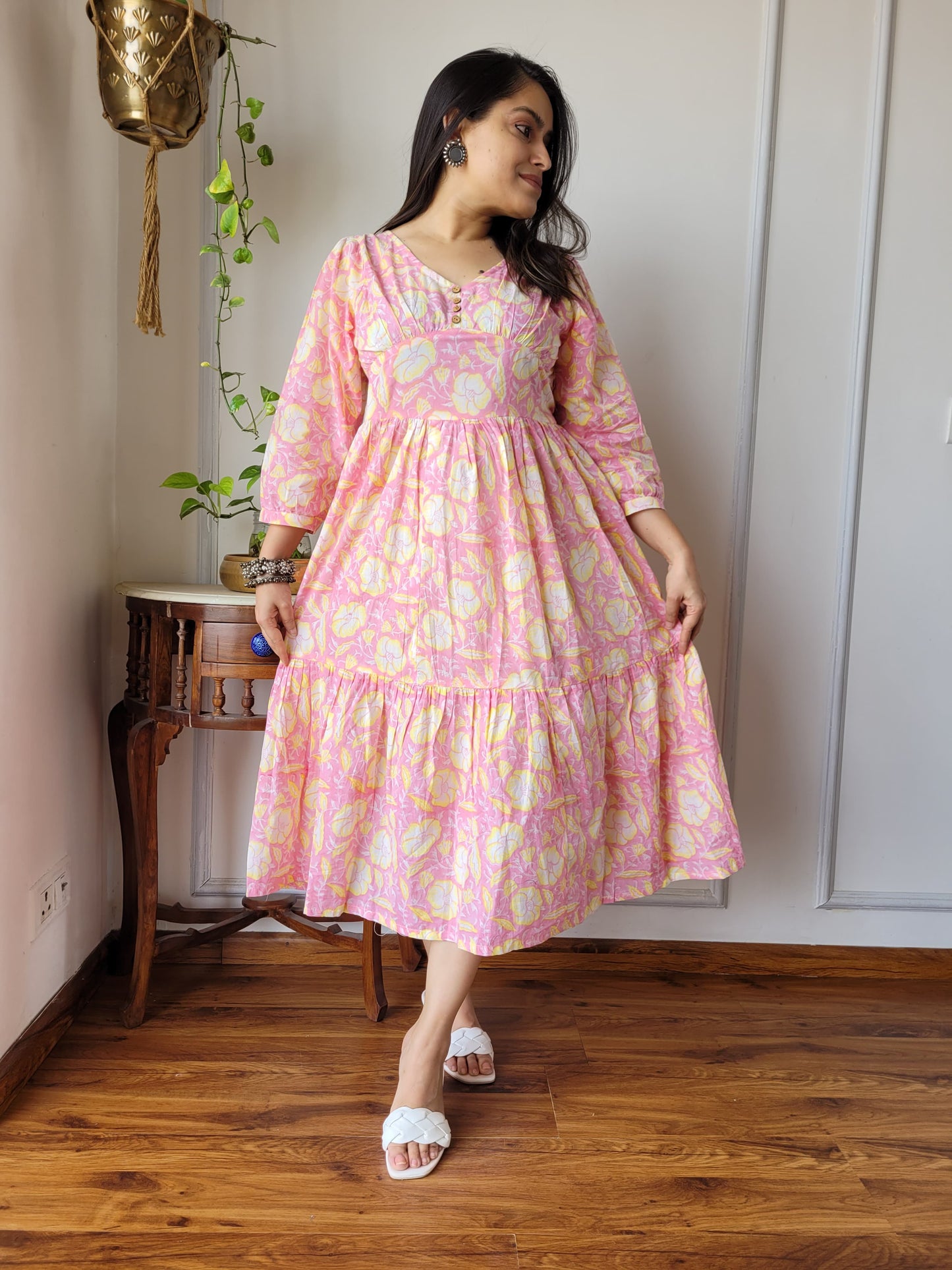 Pure Cotton Hand Block Printed Dress