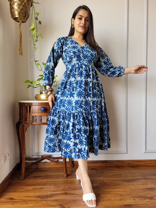 Pure Cotton Hand Block Printed Dress