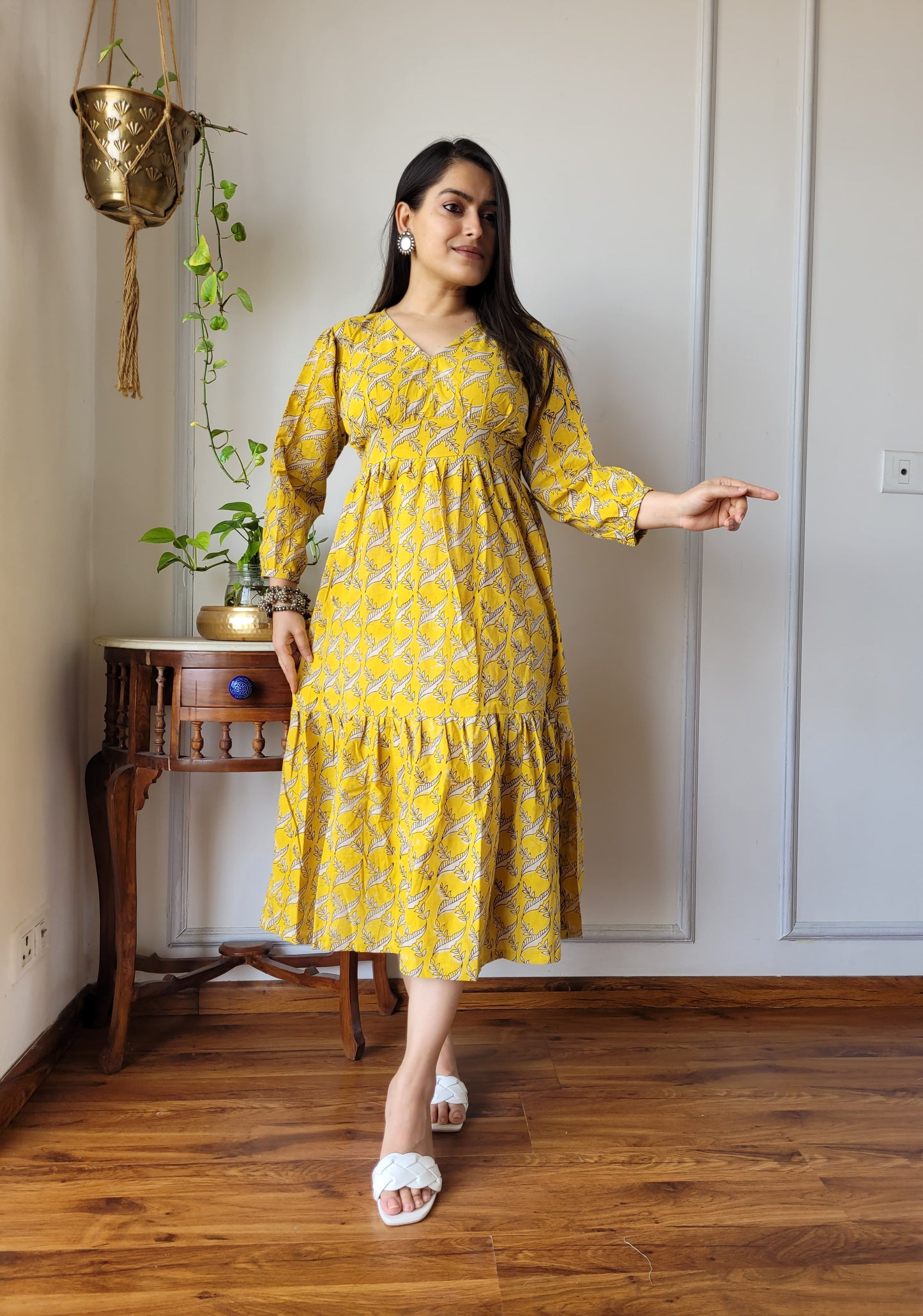 Pure Cotton Hand Block Printed Dress