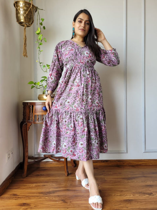 Pure Cotton Hand Block Printed Dress