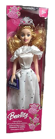 42 cm Doll In White Dress for Girls