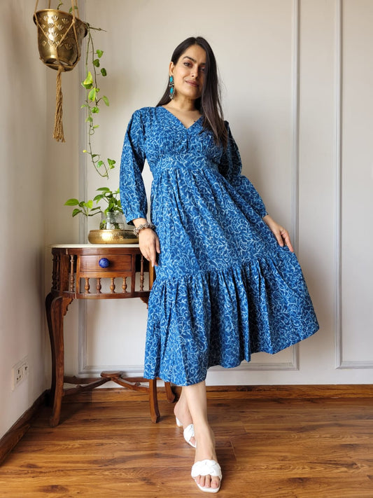 Pure Cotton Hand Block Printed Dress