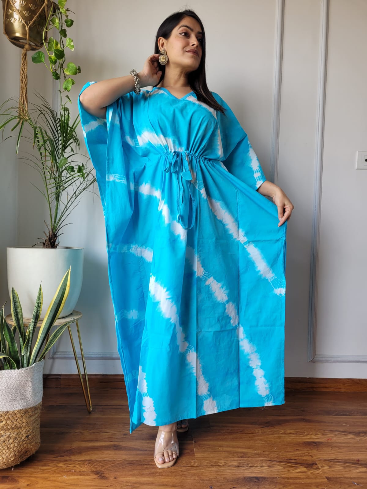 Pure Cotton Hand block printed kaftan