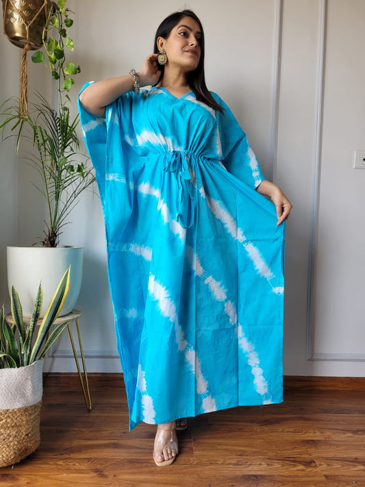 Pure Cotton Hand block printed kaftan