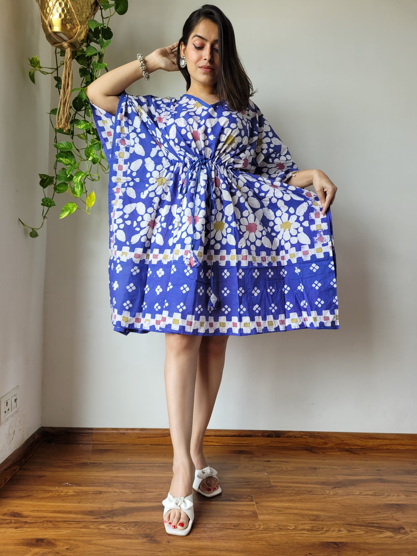 Pure Cotton Hand Block Printed Short Kaftan