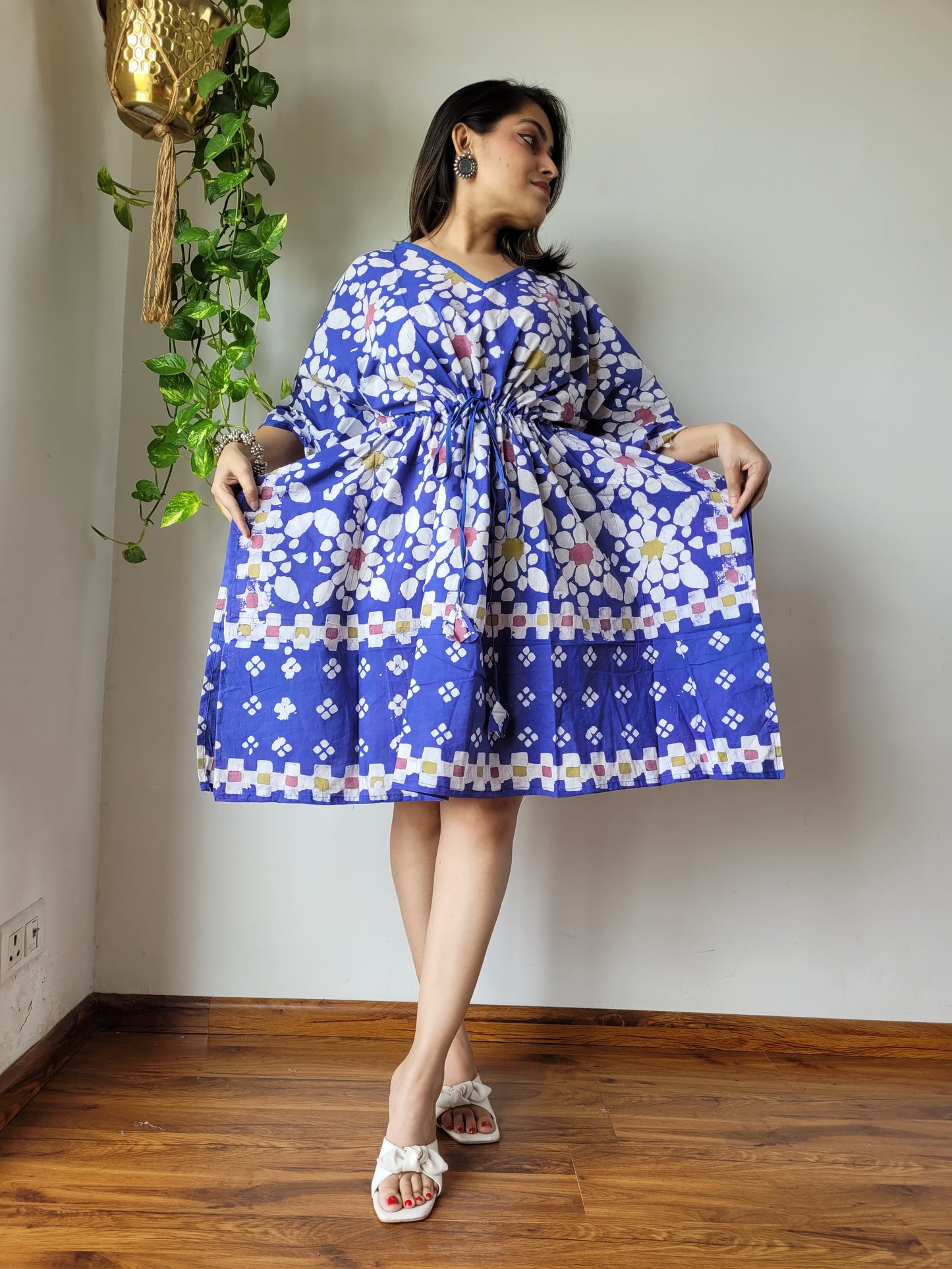 Pure Cotton Hand Block Printed Short Kaftan