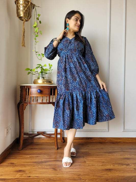 Pure Cotton Hand Block Printed Dress